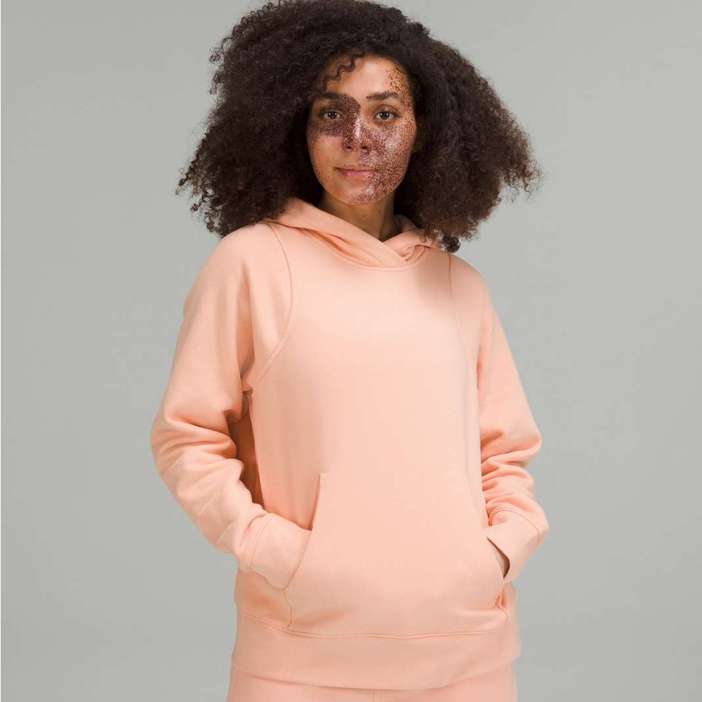 Lululemon Lonugeful Hoodie in Peach Satin